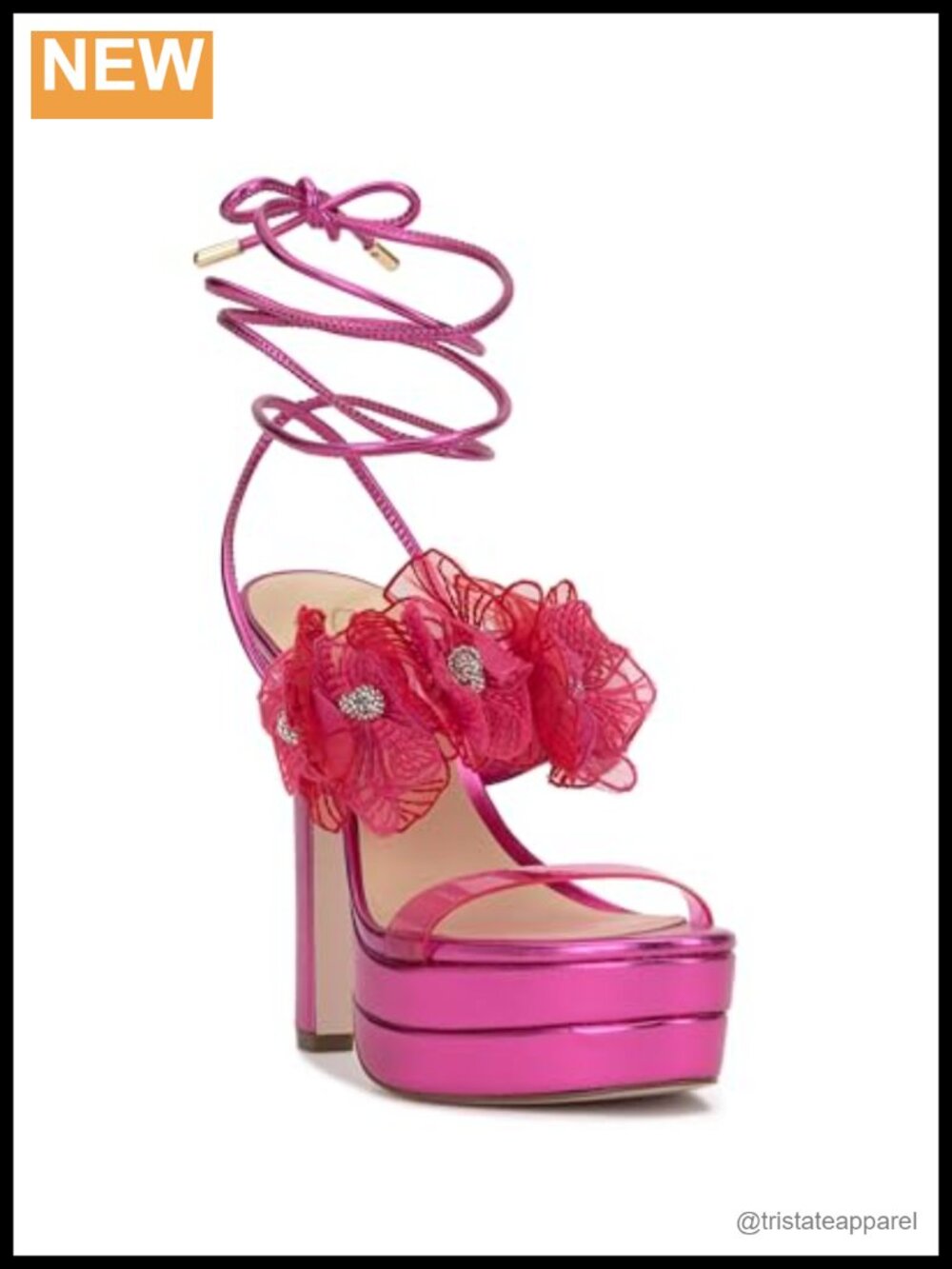 Jessica Simpson Iyla Faux Leather Platform Wedge Sandals Lace Up
